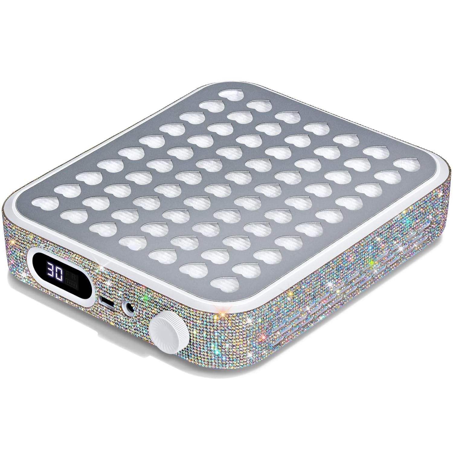 Nail Dust Collector with 2 Reusable Filters,Nail Vacuum Dust Collector Quiet for Nail Tech Art, Powerful Nail Fan and Duster Collector,Nail Vacuum Cleaner for Salon and Home(AB Diamond)