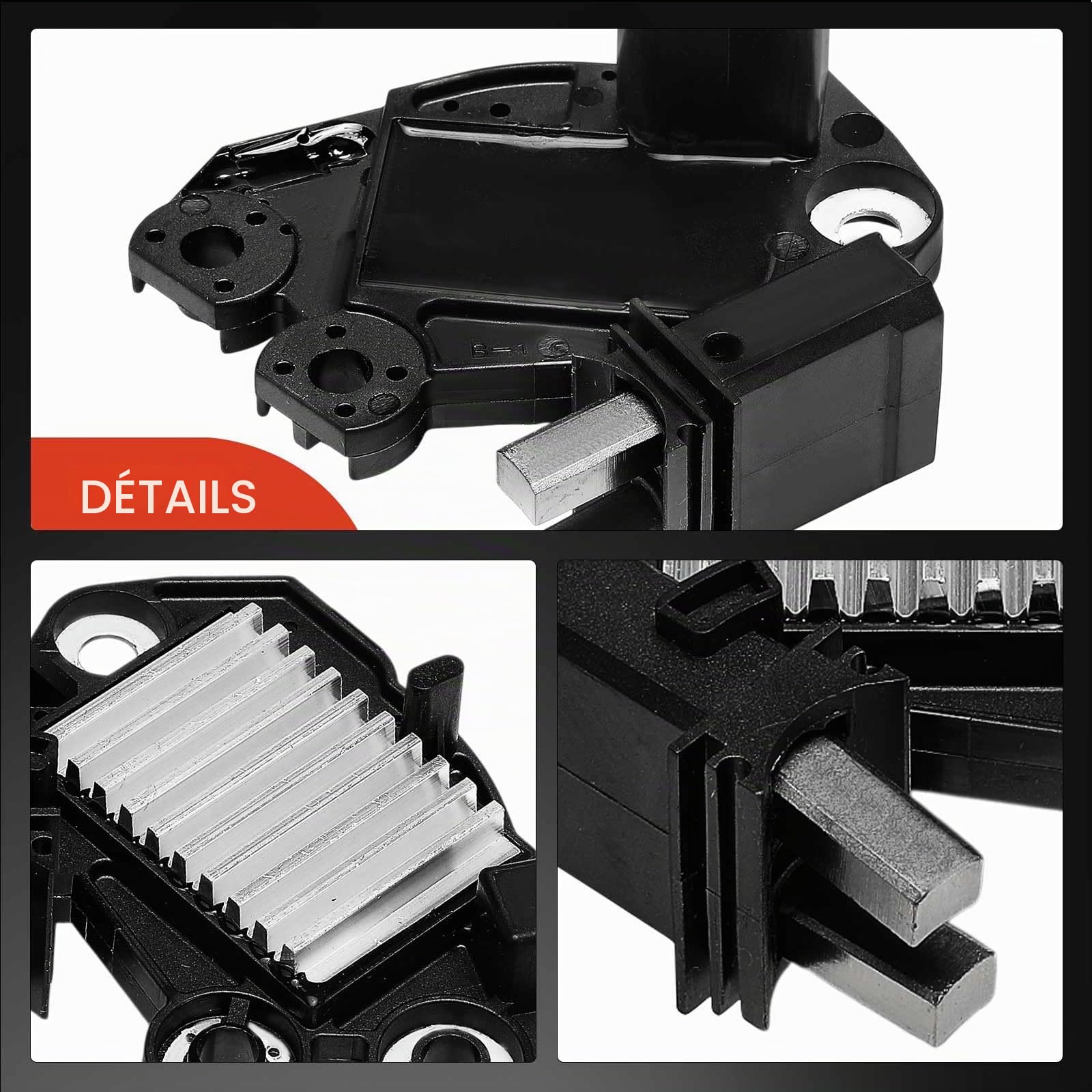 Frankberg Régulateur d'alternateur, régulateur de générateur, 2 pôles, | Compatible avec: Série 3 E46, X5 E53, Série 3 Cabriolet E46, Coupé Série 3 E46, Série 3 Compact E46, Série 3 Touring E46
