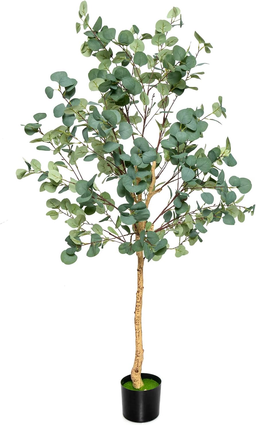 Giantex 1.65m Artificial Tree, Artificial Eucalyptus Tree in Plastic