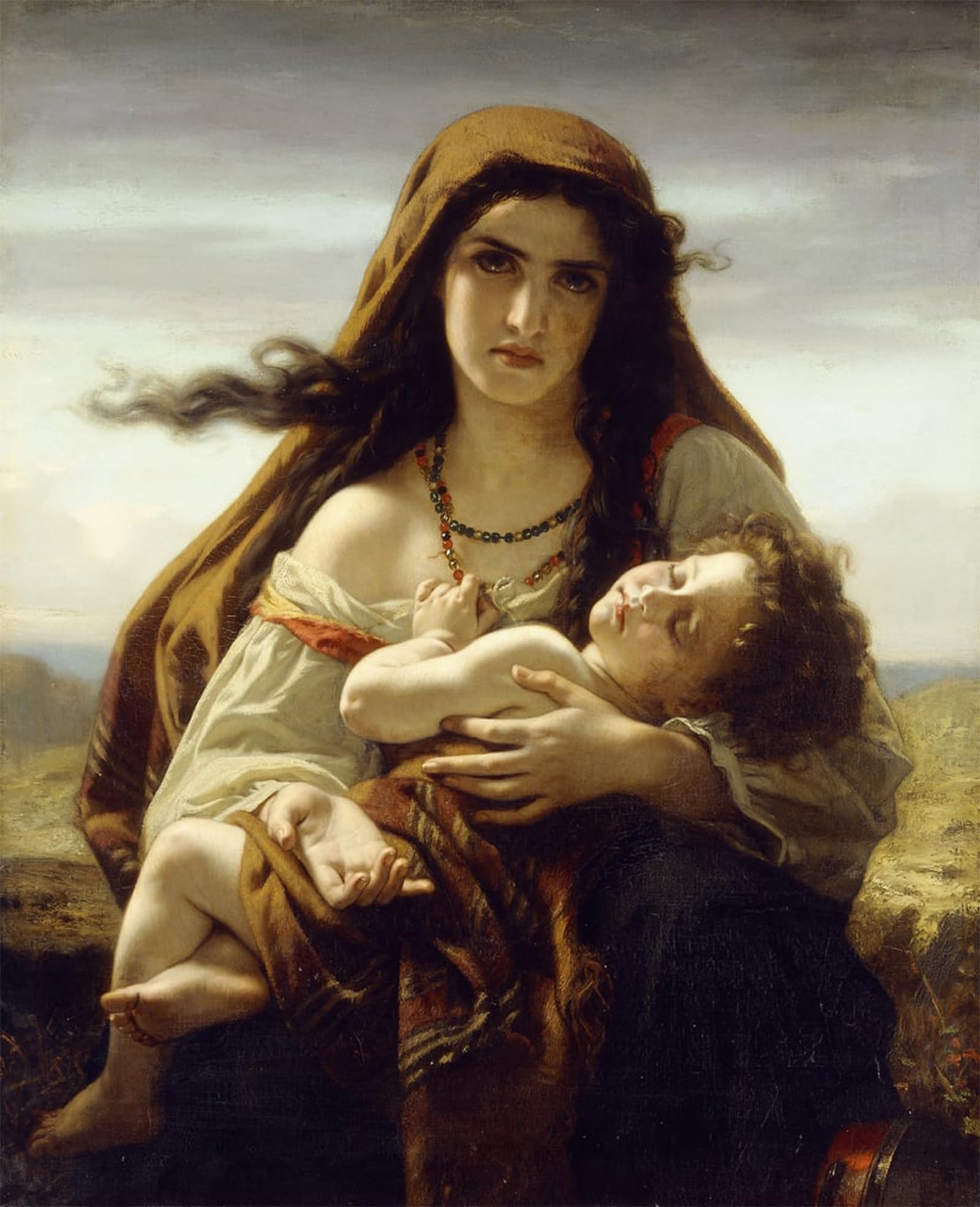 Artxlxxbn No Frame Famous Painting Art Wall Decor Abstract Art Picture Mother And Child By Hugues Merle Animal Pictures For Home Decor 60X90cm