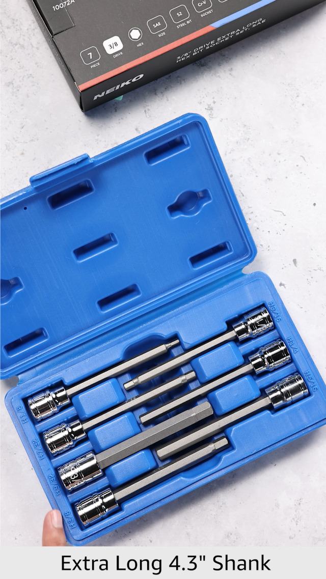 Anneさん専用 Neiko 10072A 3/8-Inch Drive Extra Long Allen Hex Bit Socket Set