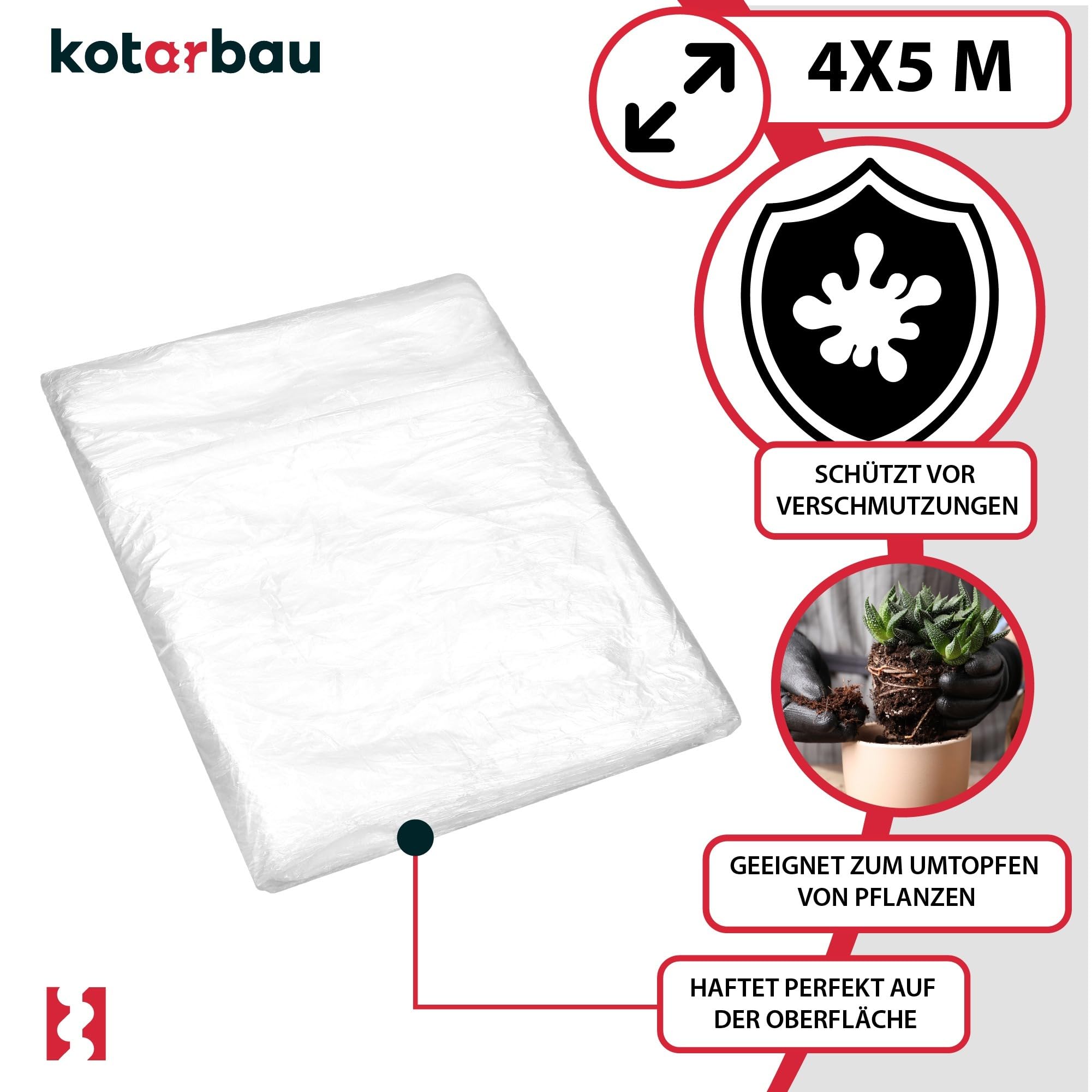 Teli Copritutto Per Imbiancare 4x5m - 6 Pezzi Impermeabili E Resistenti - Foto 8