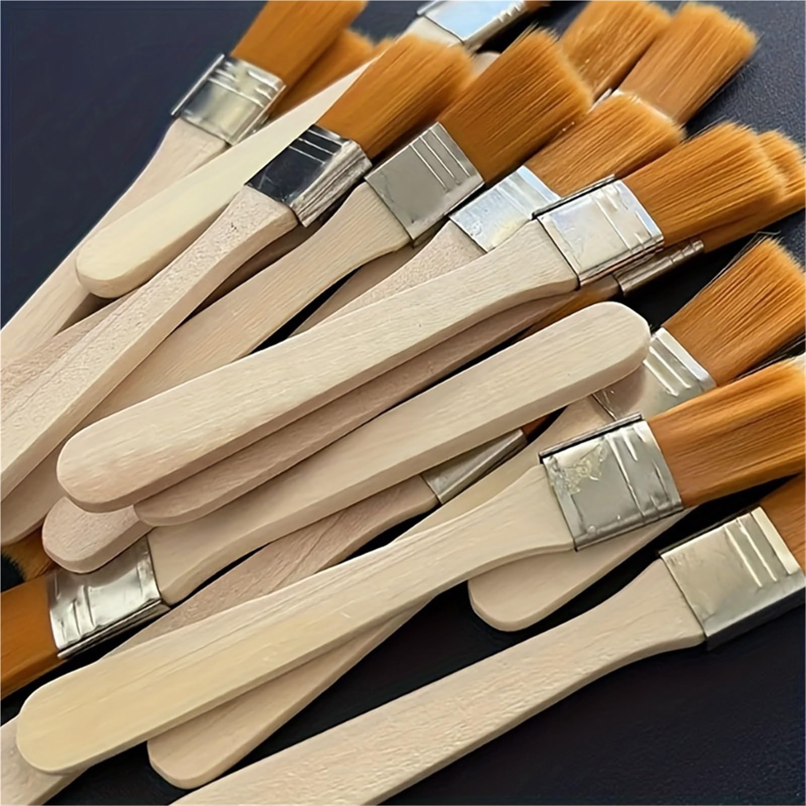48 pennelli in nylon, manico corto in legno, pittura artistica, acquerello, muro, strumenti for la pulizia Per Bordi