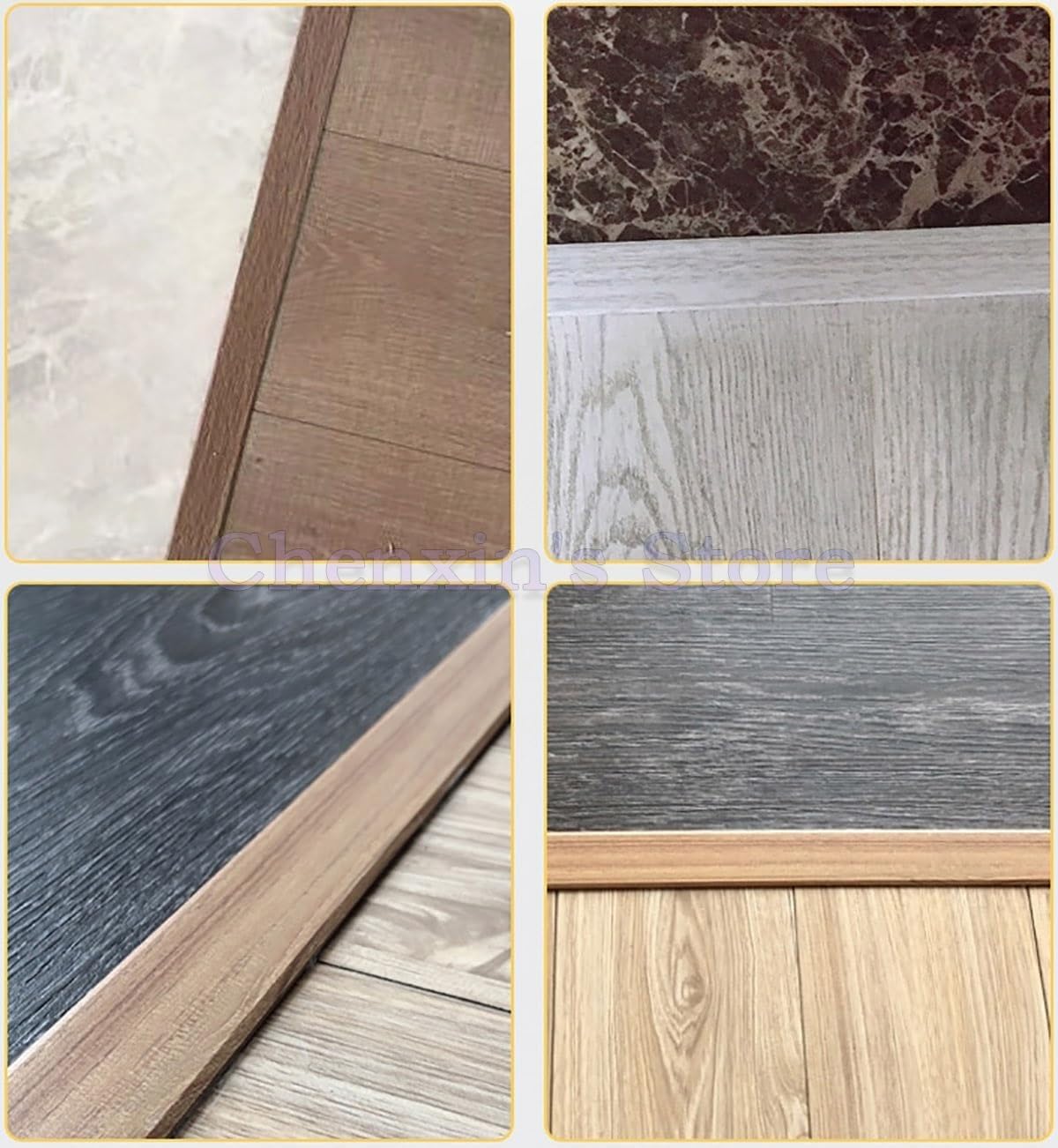 UGAILL Interior Doorway Edge Trim T Molding Floor Transition Strip for Wood Tile LVP, Aluminum Floor Flat Divider Strip for Joining Flooring Gaps, Cuttable T Molding Trim(Gray-A,W2cm(3/4