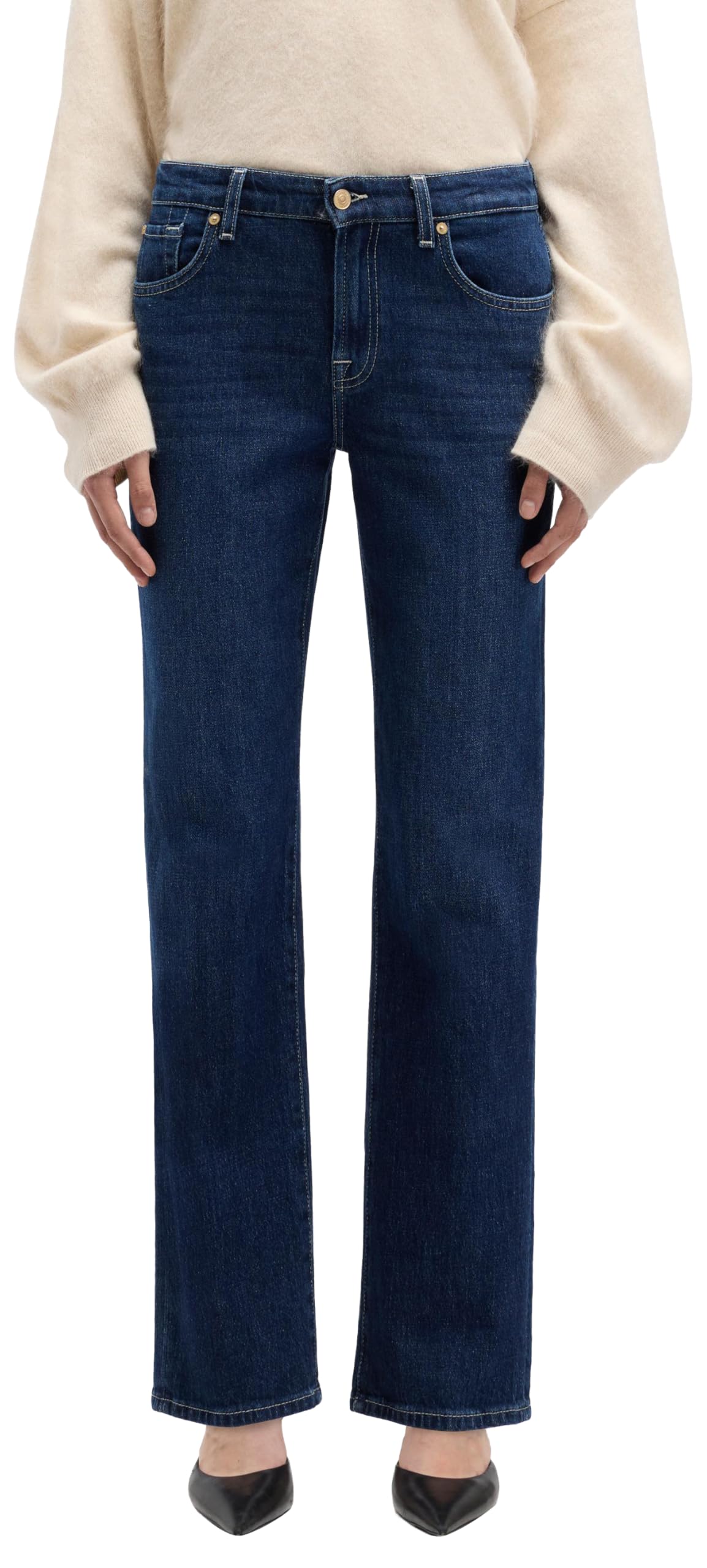 7 For All Mankind Damen Calie Straight Oceandrift Jeans