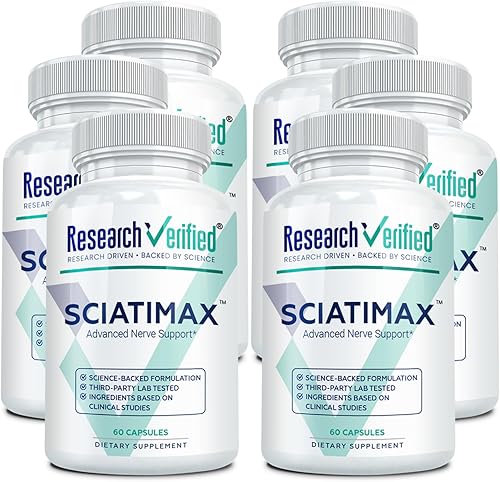 Research Verified Sciatimax - Soporte para ciática y nervios con vitaminas B, magnesio, corydalis, boswellia y ácido alfa lipoico - 60 cápsulas