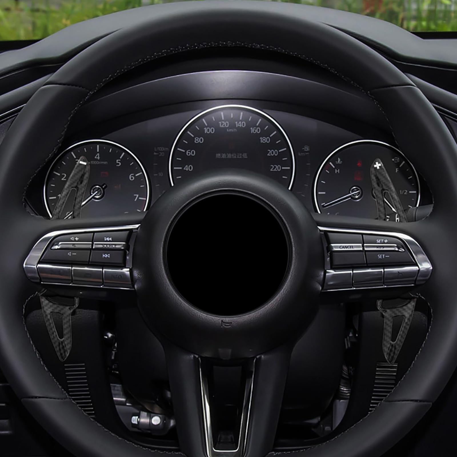 ontto ABS Przedłużenie dźwigni zmiany biegów kierownicy samochodu pasuje do Mazda 3 Axela CX-30 CX50 CX-60 CX-90 MX-30 2020-2024 Paddleshift Cover Extension Attachments Carbon Fiber Black