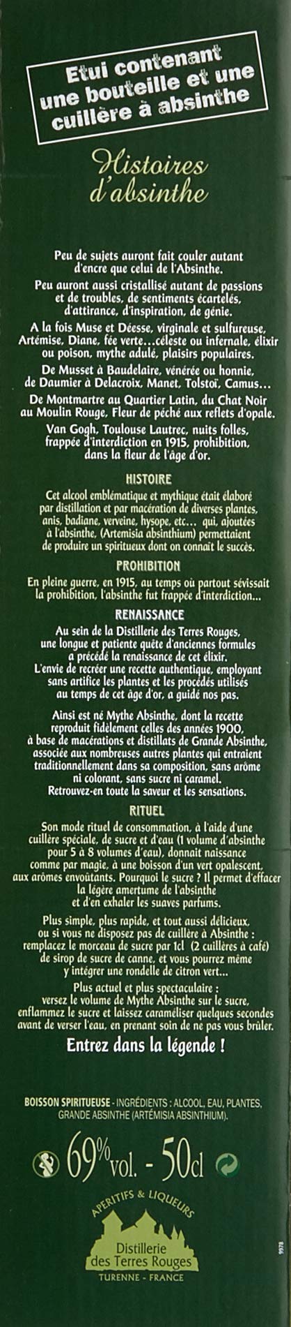Mythe Absinthe I La Recette 69 Originale I 500 ml Flasche I 69% Volume