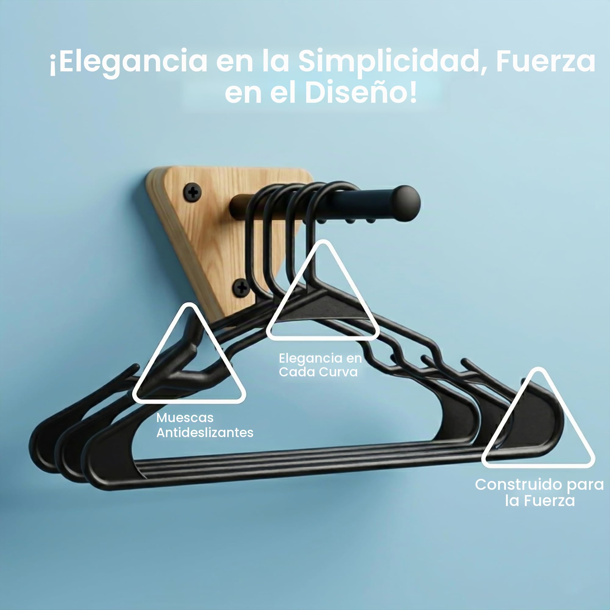 Utopia Home - Perchas de plástico duraderas y finas, pack de 50