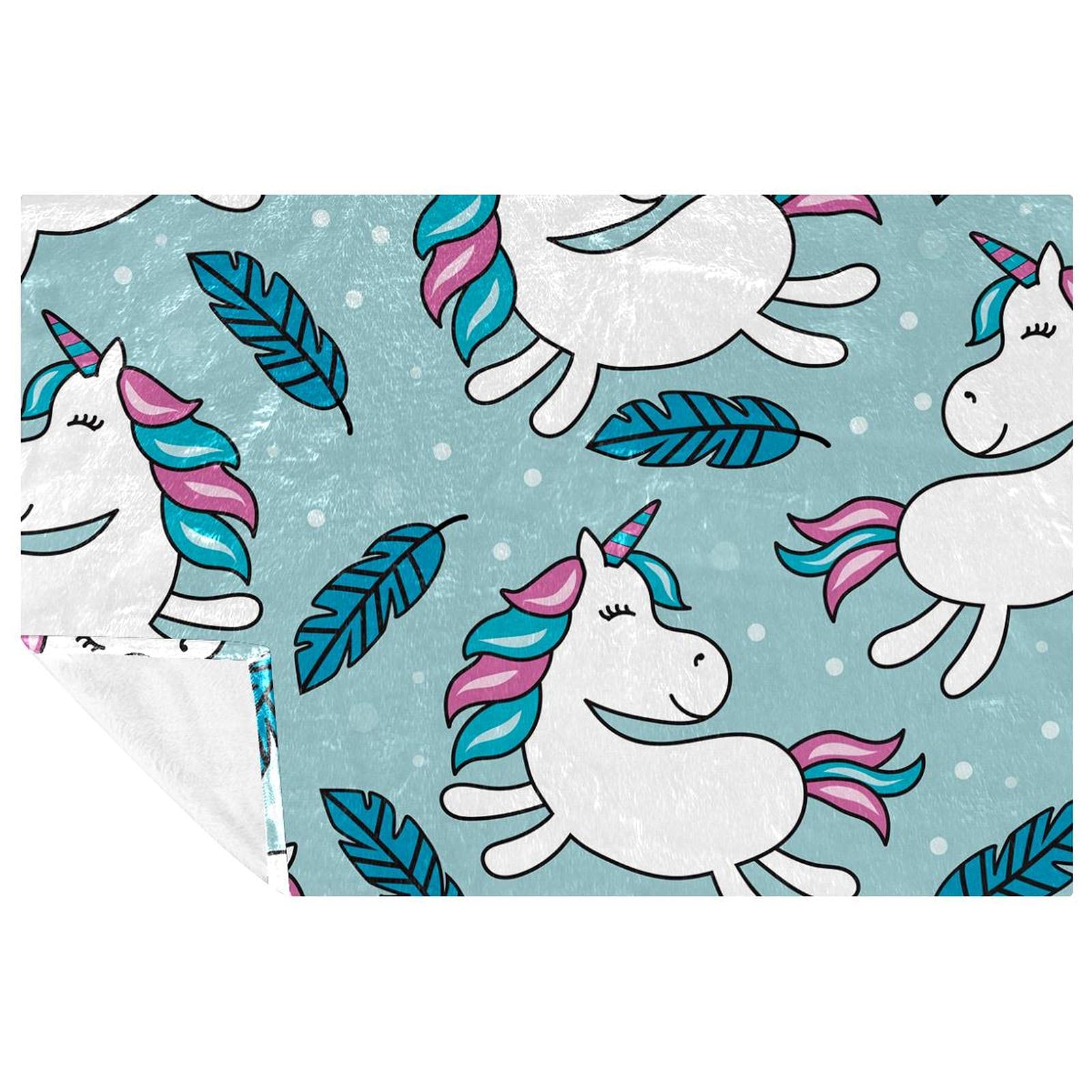 Couverture chaude licorne anti-froid pour canapé et nuits fraîches