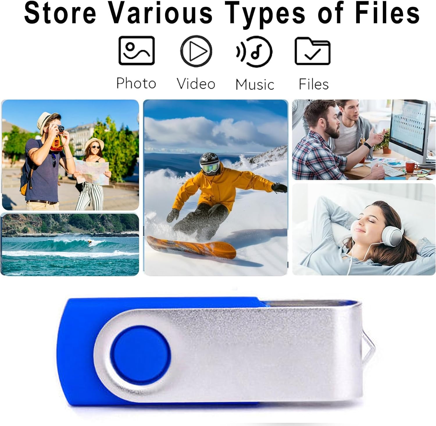 4GB USB Flash Drives 20 Pack 4 GB Thumb Drive TATMOHIK 2.0 USB Drives Bulk 4GB Swivel Design Flash Drive Pack with LED Indicator 4 Gig Jump Drive Pack, USB Stick, Memory Stick, Pen Drive, Blue Color
