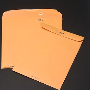 Quality Park Gummed Kraft Clasp Envelopes, 7.5 x 10.5, Box of 100 (37875), Light Brown