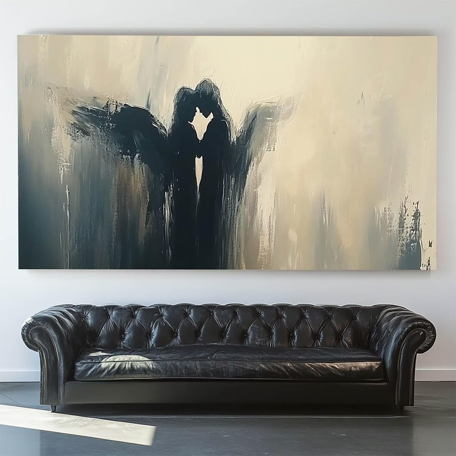 DIY Malen nach Zahlen Erwachsene Paar Malen nach Zahlen ab 7 jahre Mädchen Engel Kreativ set für Erwachsene mit Leinwand Acrylfarben set und Pinsel, Bastelset zum Bemalen für Wanddeko 80X160cm 7w-0-6