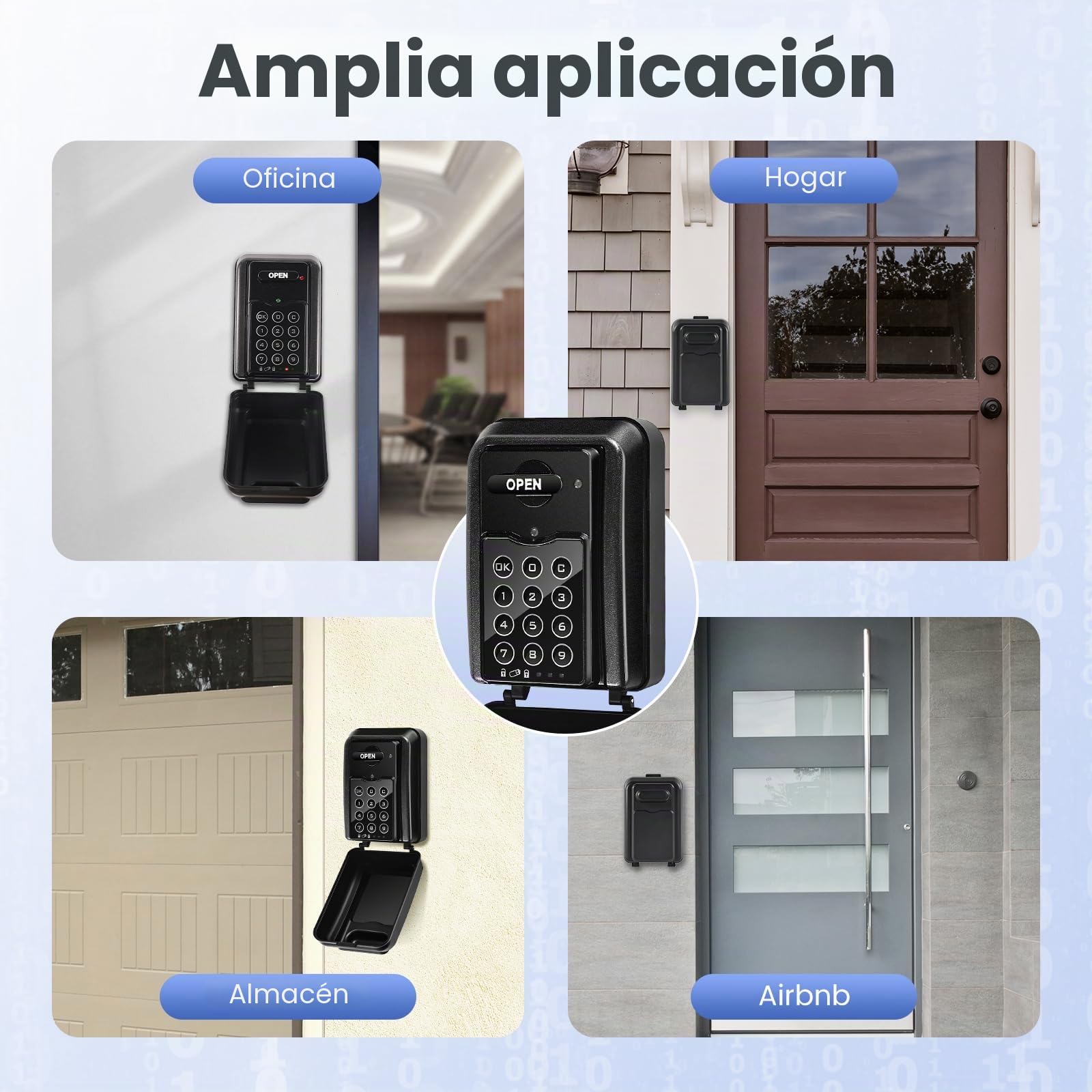 PAIRIER Caja Fuerte para Llaves con Código Numérico Inteligente | 4 a 10 Posiciones, Código Exterior, Resistente al Agua, Antirrobo, Montaje en Pared