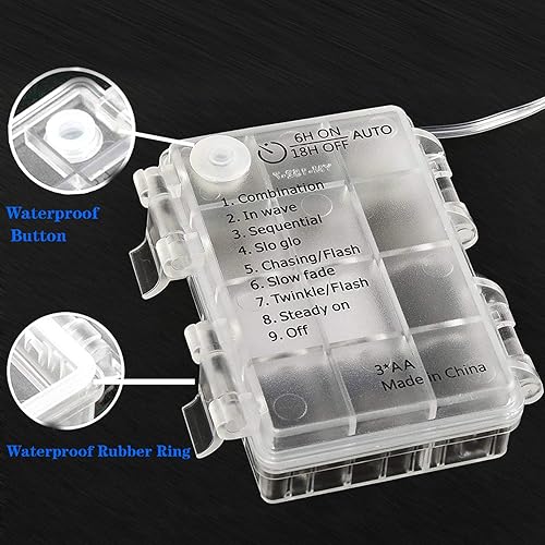 Miniatura 4 de HANNAHONG 20 clips de fotos LED con cadena de luces Twinkle Fairy para colgar imágenes, tarjetas, notas, impermeable, funciona con pilas con 8 modos