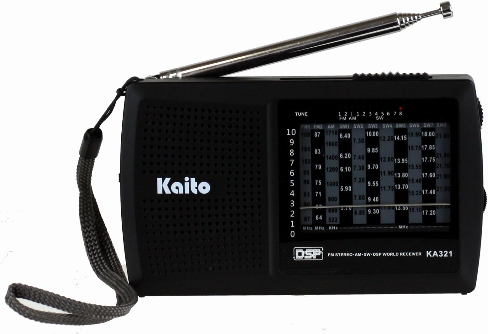 Kaito KA321 Pocket-size 10-Band AM/FM Shortwave Radio with DSP (Digital Signal Processing), Black by Kaito [並行輸入品]