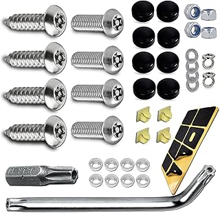 Anti Theft License Plate Screws, Anti Theft License Plate Frame Bolts Tamper Resistant Fasteners,