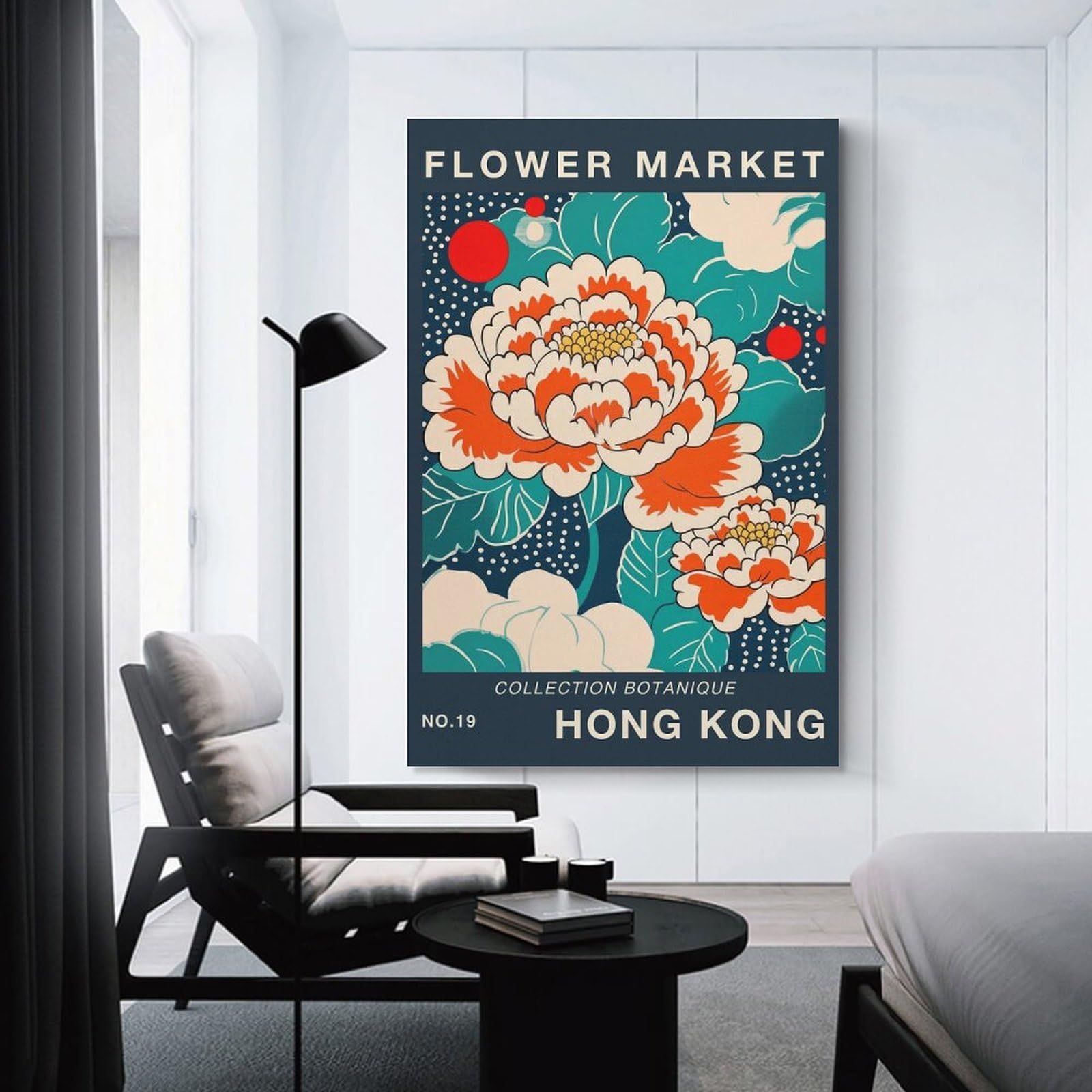 Junmoney Hong Kong Flower Market Poster Wall Picture Print 24x36inch(60x90cm), for Lounge Decor, Offices Or Entryway Styling, Versatile Wall Decor for Many Rooms