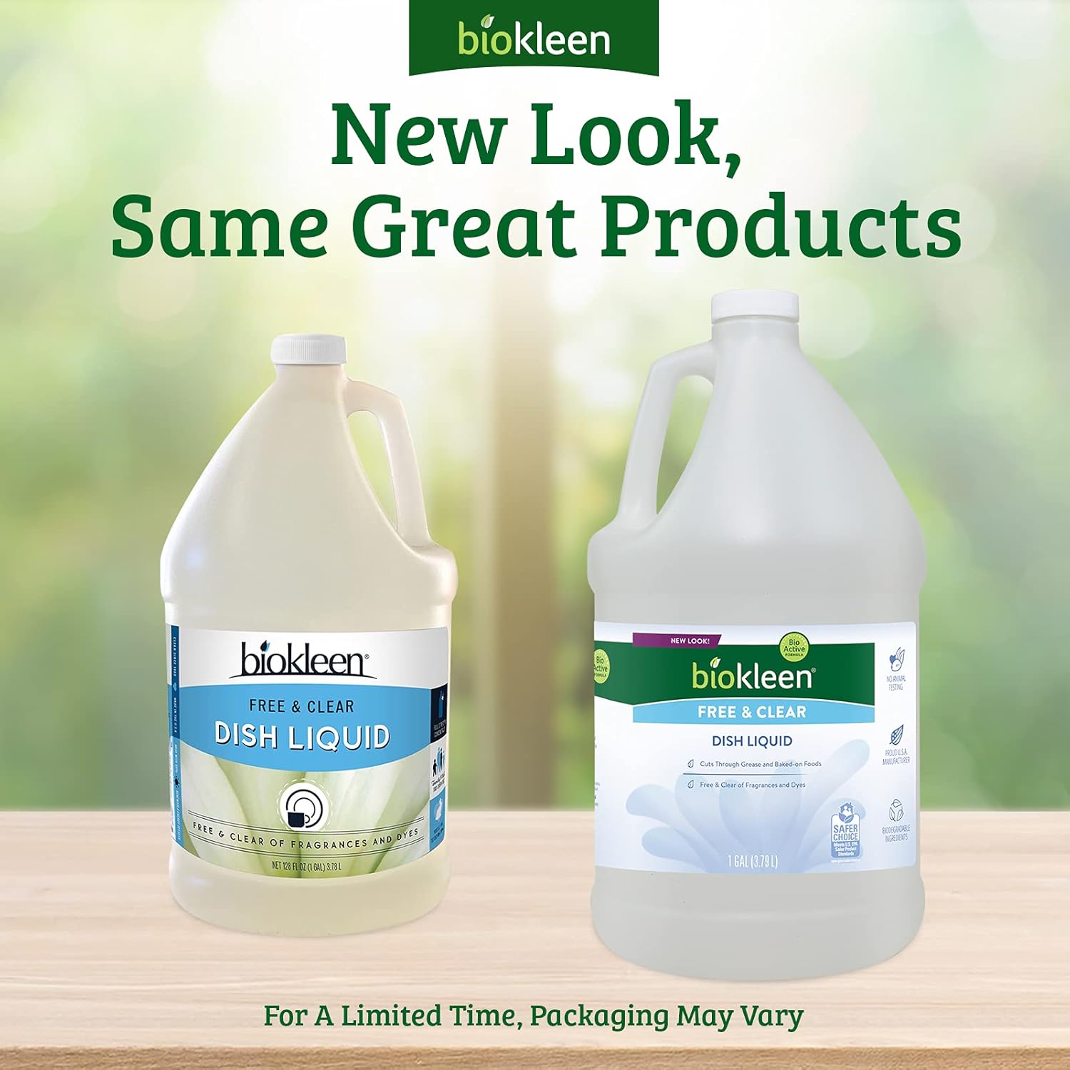 Biokleen Free & Clear Dish Liquid - 1 Gallon - Soap, Dishwashing, Eco-Friendly, Non-Toxic, Plant-Based, No Artificial Fragrance, Colors or Preservatives, Free & Clear, Unscented : Health & Household