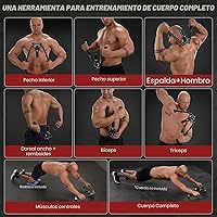 Vista 5 de Twister Arm Trainer, 3 in 1 Hydraulic Power Chest Workout Equipment with Ab Roller Wheels and Hooks, Adjustable 22-440lbs Arm Trainer for Men Women