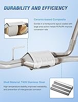 Vista 3 de Nilight Convertidor Catalítico para Dodge Ram 1500 2500 3500 3.9L 5.2L 5.9L 1994 1995 1996 1997 1998 1999 2000 2001 (Estándar EPA)