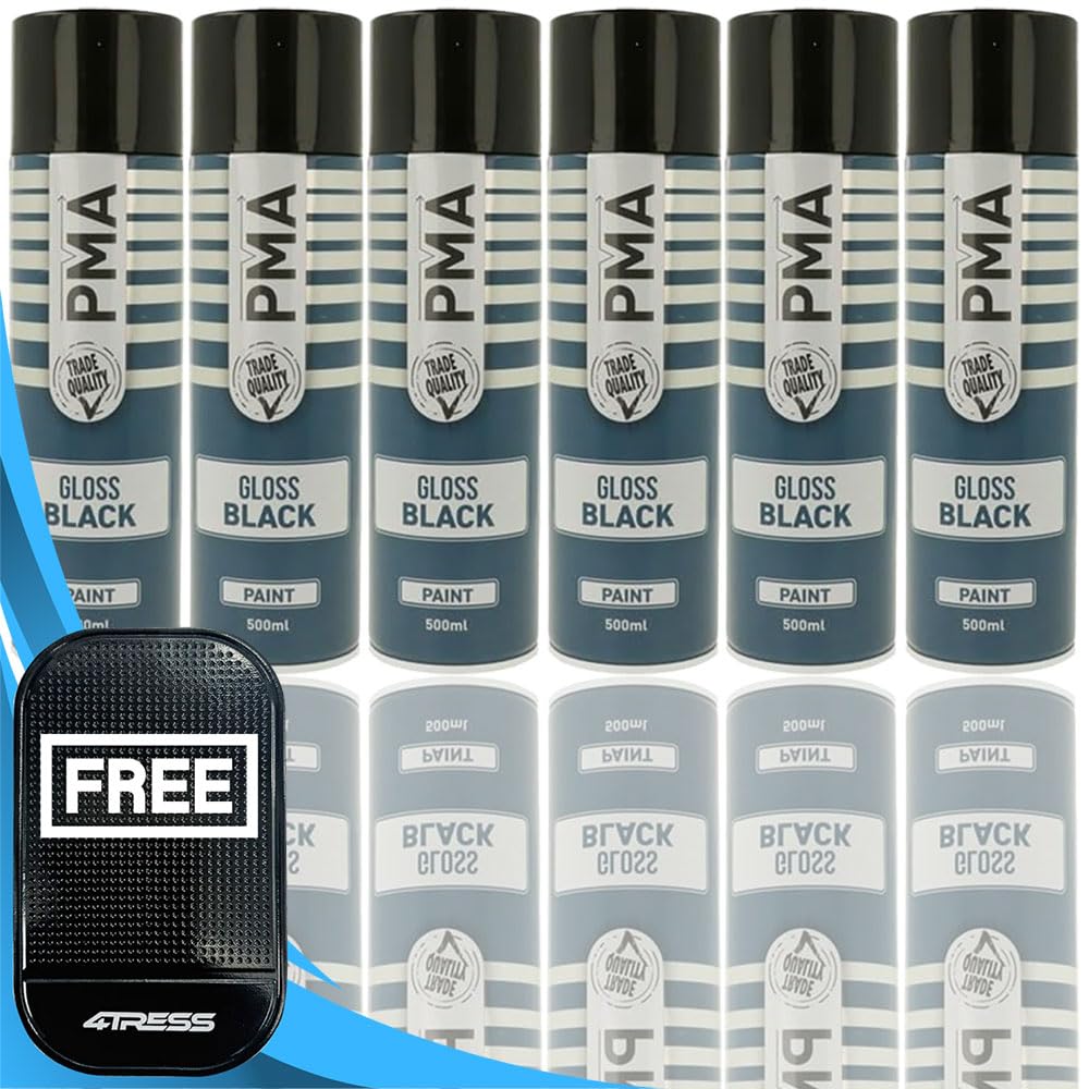 4Tress Gloss Black Pma 6 X Paint 500Ml Non-Slip Dash Mat(4T-Pcpa1003)