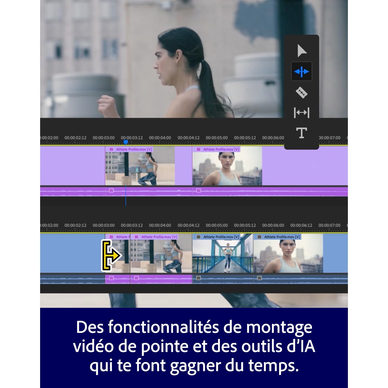 Adobe Premiere + Adobe Firefly Pro | Logiciels de montage vidéo et d’IA créative | Abonnement 12 mois | Téléchargement PC/Mac