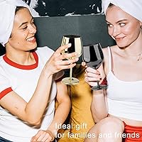 Vista 2 de Copa de vino de acero inoxidable de 18 onzas, juego de 2 unidades, color negro, 3.6 pulgadas de profundidad x 8.3 pulgadas de alto (851036)