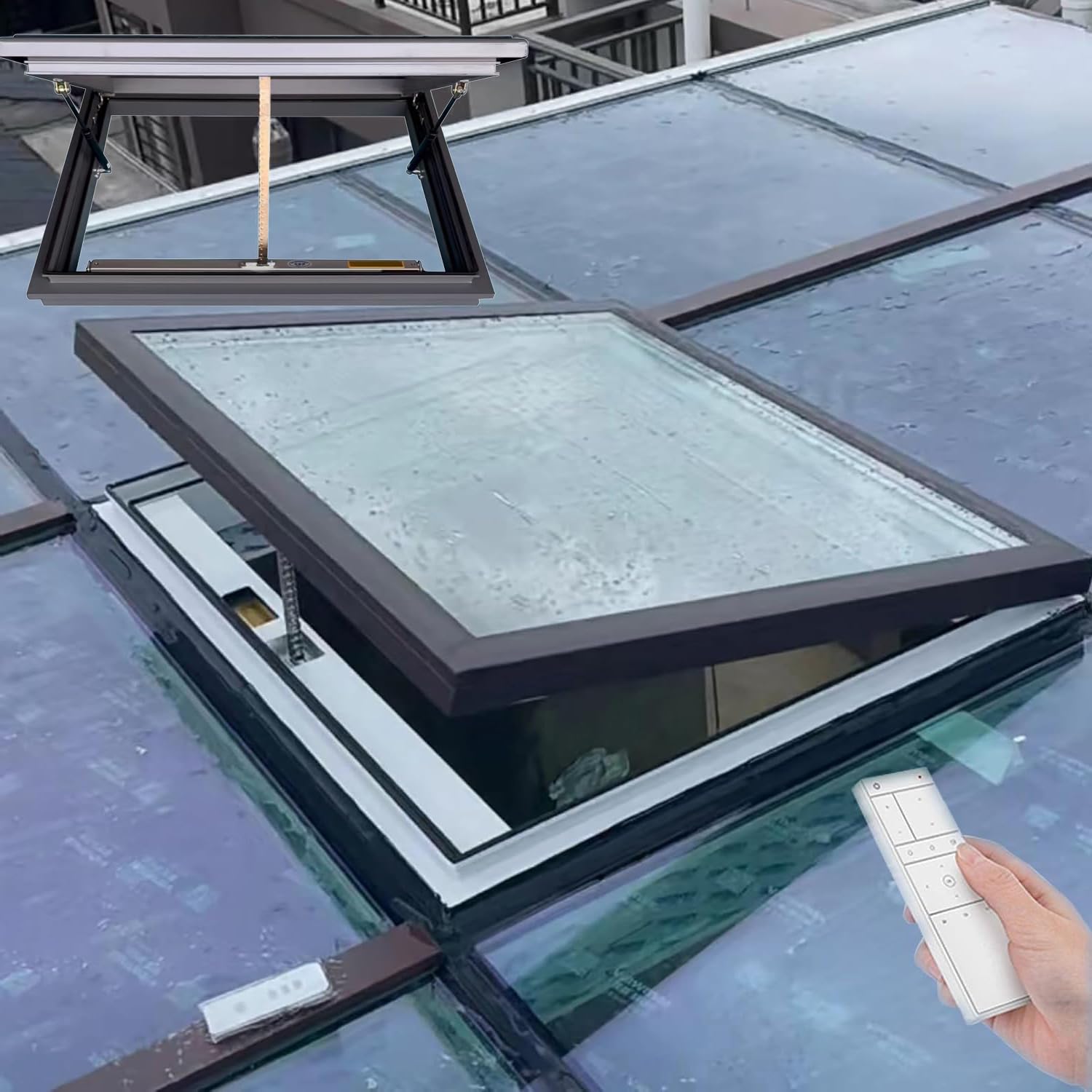 Ventana de techo automática que se cierra sola cuando llueve para evitar humedades en el ático