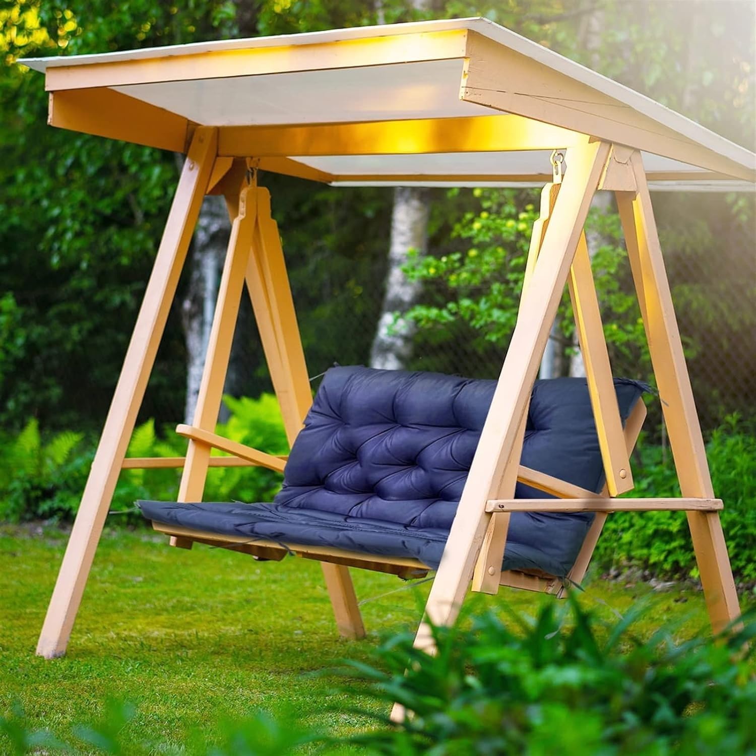 Cuscini per dondolo da esterno, cuscino per panca da giardino per mobili da giardino, cuscini di ricambio per sedie a sdraio a 3 posti, resistenti e confortevoli, per veranda, patio, sedie antiscivolo