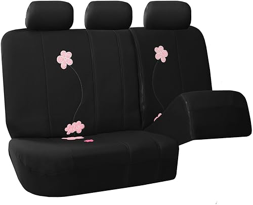 Miniatura 8 de FH Group funda para asiento de auto, diseño de mariposas, color negro FB055114