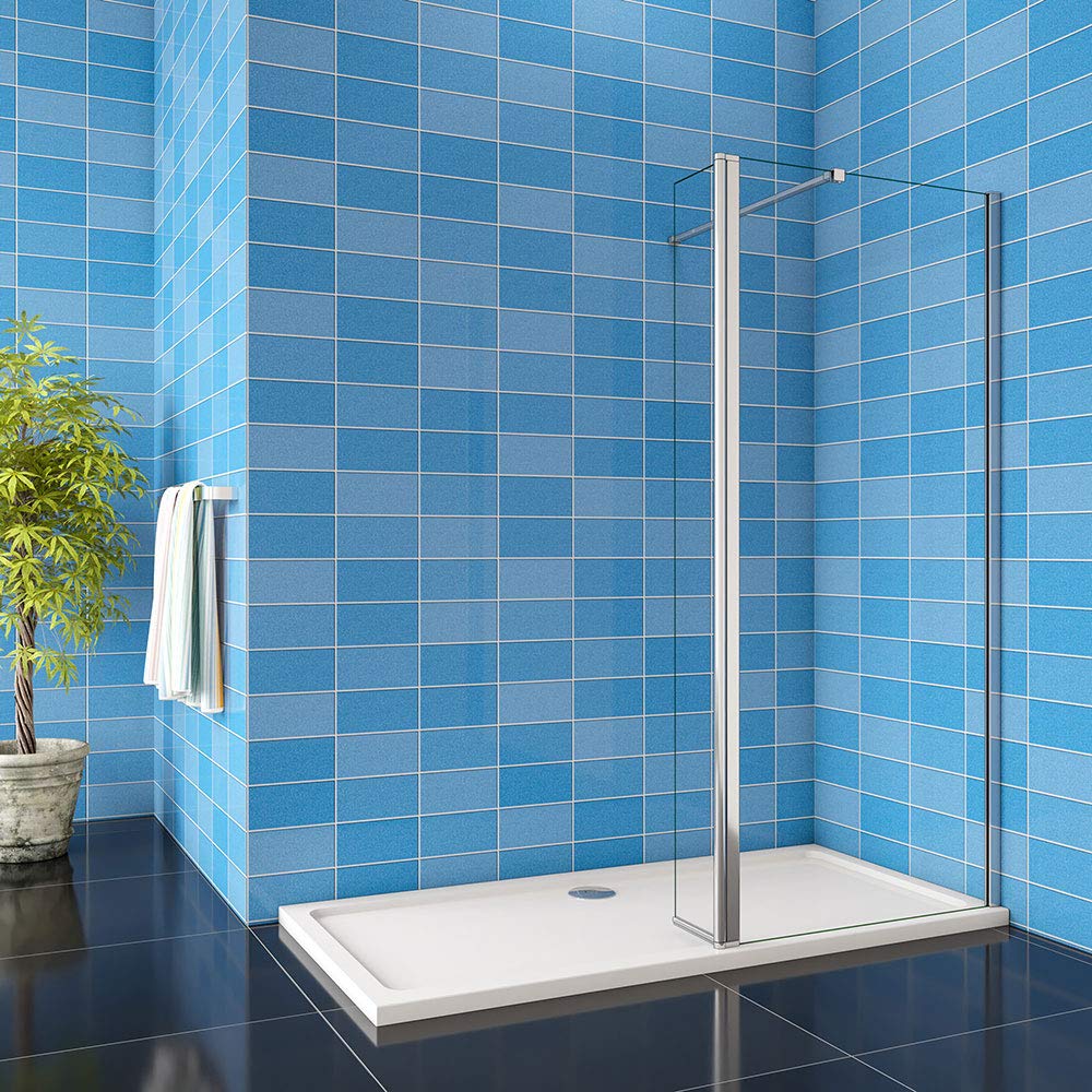 1100x1900mm Xinyang Walkin Wet Room Shower Screen 8mm Easy Clean Glass with 300mm Flipper Panel