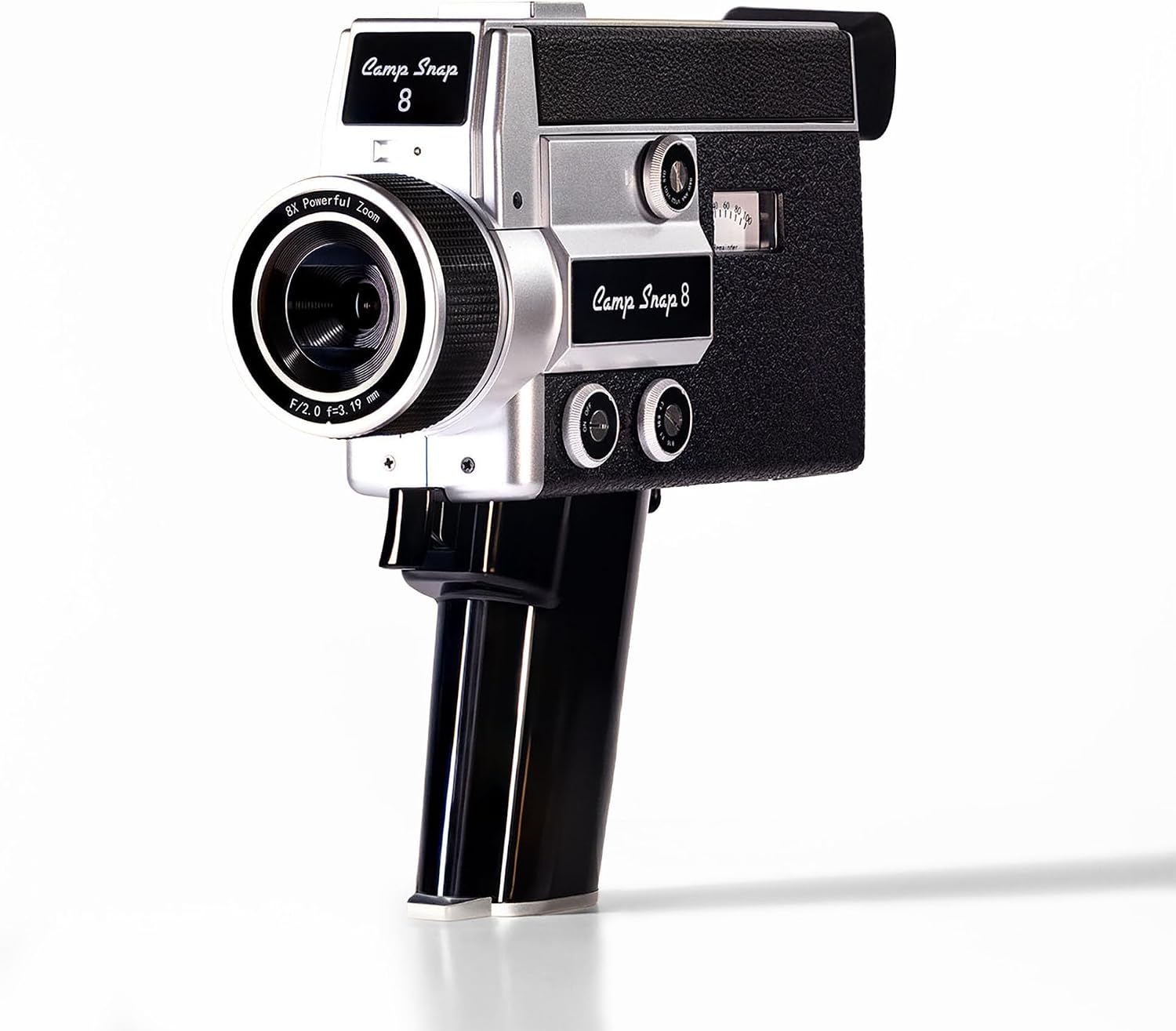 Camp Snap CS-8 digital camera - 2.7K video recorder for Youtube, screenless camera, 8x digital zoom, with 5 customizable movie filters, included SD card and USB-C battery