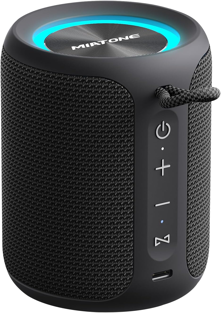 MIATONE QBOX - 16W Bluetooth Speaker IP67 Waterproof Speaker with Deep Bass, Portable Speakers for Beach Camping Accessories, Gifts for Men Fathers Him - Black