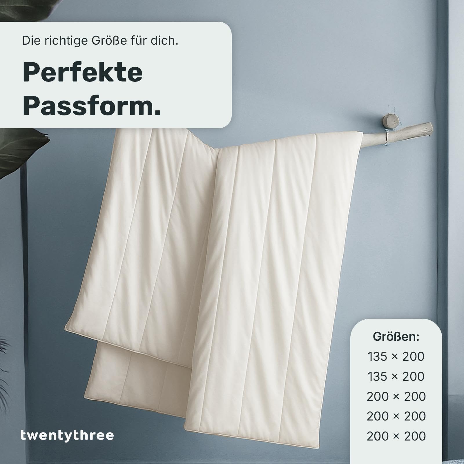 twenty:three® | Cloud Bettdecke 240x220 | Außen: 100% Lyocell (Tencel™) - Innen: 100% Recycled PET - Comforter - Eckbändchen, Schlafdecke, Nachhaltig, Atmungsaktiv, Luxus, Wärmeregulierend