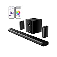 ULTIMEA Soundbar Surround Virtuale 7.1ch, Soundbar TV con Audio Immersivo e 2 Altoparlanti Surround