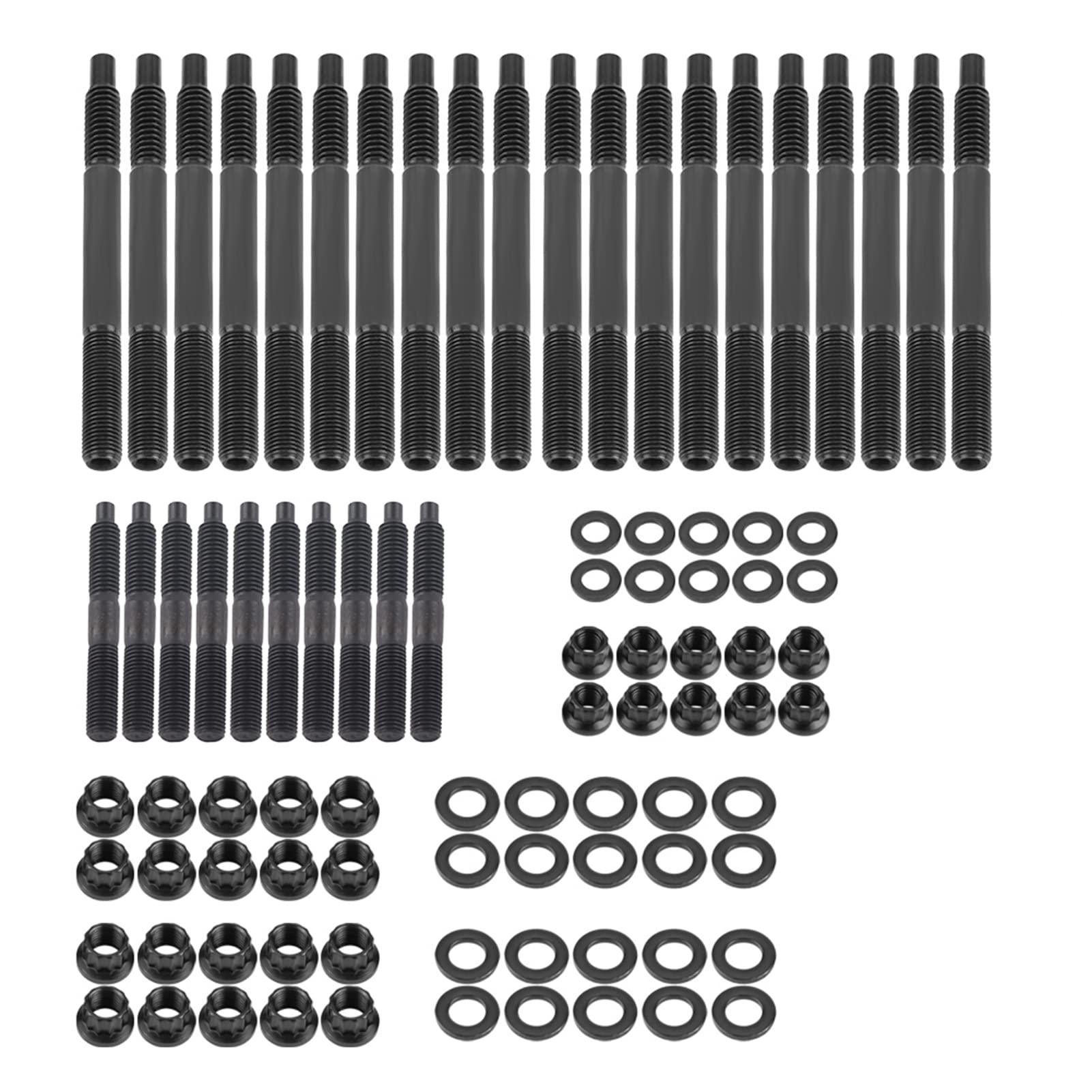 Kit Prigionieri Testata Cilindro Auto per MotoriLS1 LS3 2004, qualità Premium, Acciaio Inossidabile Ad Alta Resistenza, Sostituzione Diretta per Motori Vecchi o Rotti,