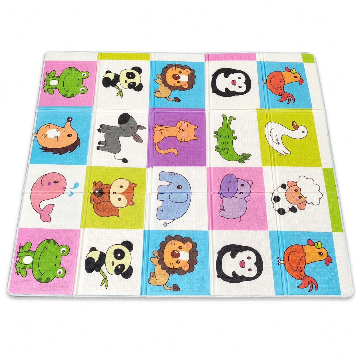 Foldable Baby Play Mat Cushioned Foam Floor Mat with Colourful Amusement Park Print, Portable Space-Saving Crawling Mat for Infants, Toddlers, Nursery and Playroom-image-16