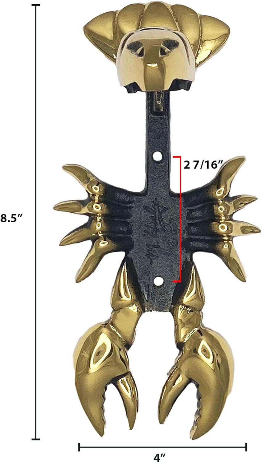 Maine Lobster Door Knocker - Brass (Premium Size)