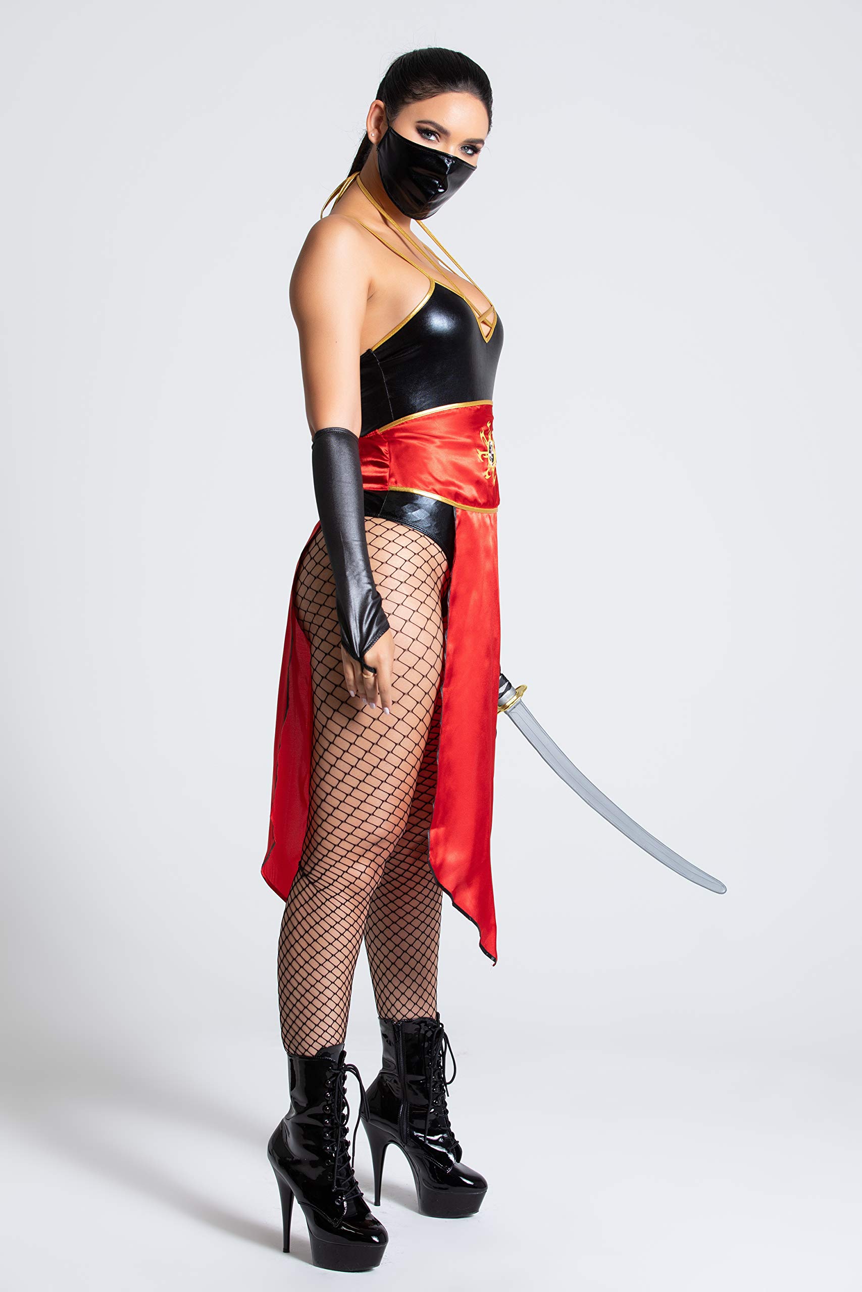 Yandy Exclusive Mystic Darkness Sexy Assasin Cosplay Warrior Ninja Costume: Large