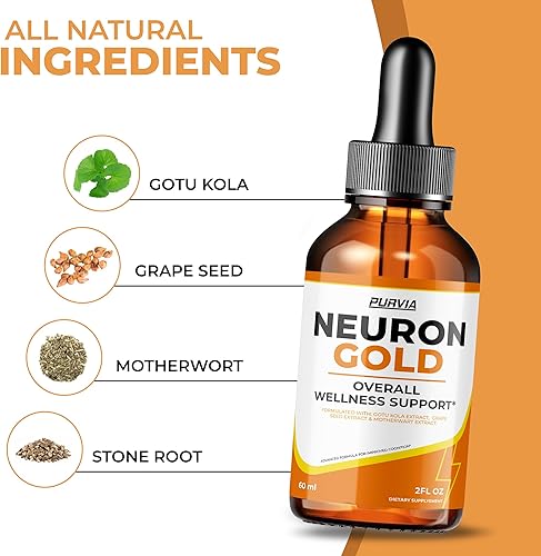 Miniatura 2 de Neuron Gold Gotas de oro, suplemento líquido NeuronGold, neuropatía, apoyo nutricional para la salud, alivio del dolor nervioso, estimulador