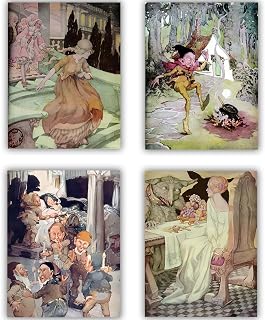 Anne Anderson’s Fairy Tale Prints - Set of 4 Vintage Illustrations - 8x10 Unframed - Classic Children’s Stories Art