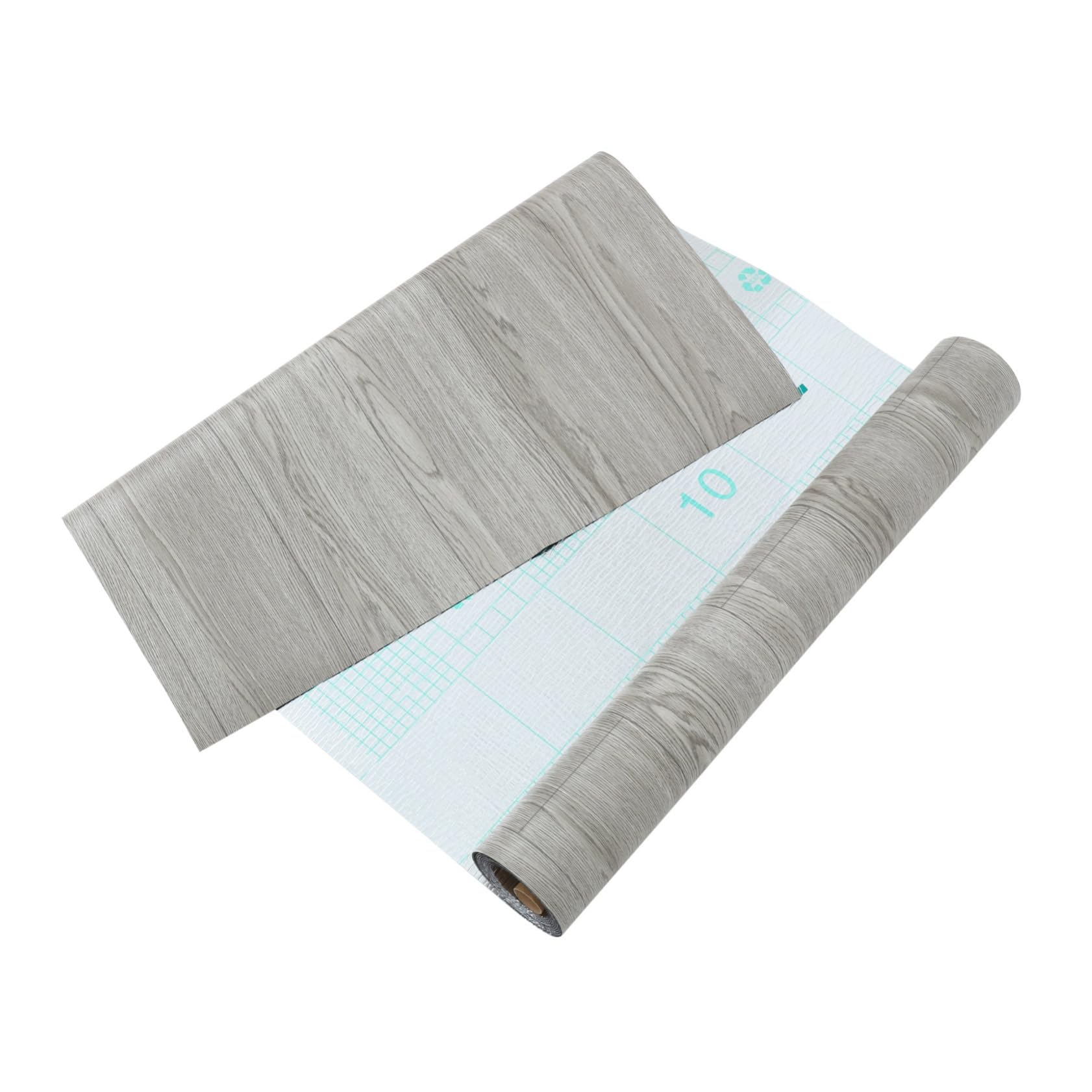 Pavimento Pvc Adesivo in Rotolo, Effetto Legno, Khaki