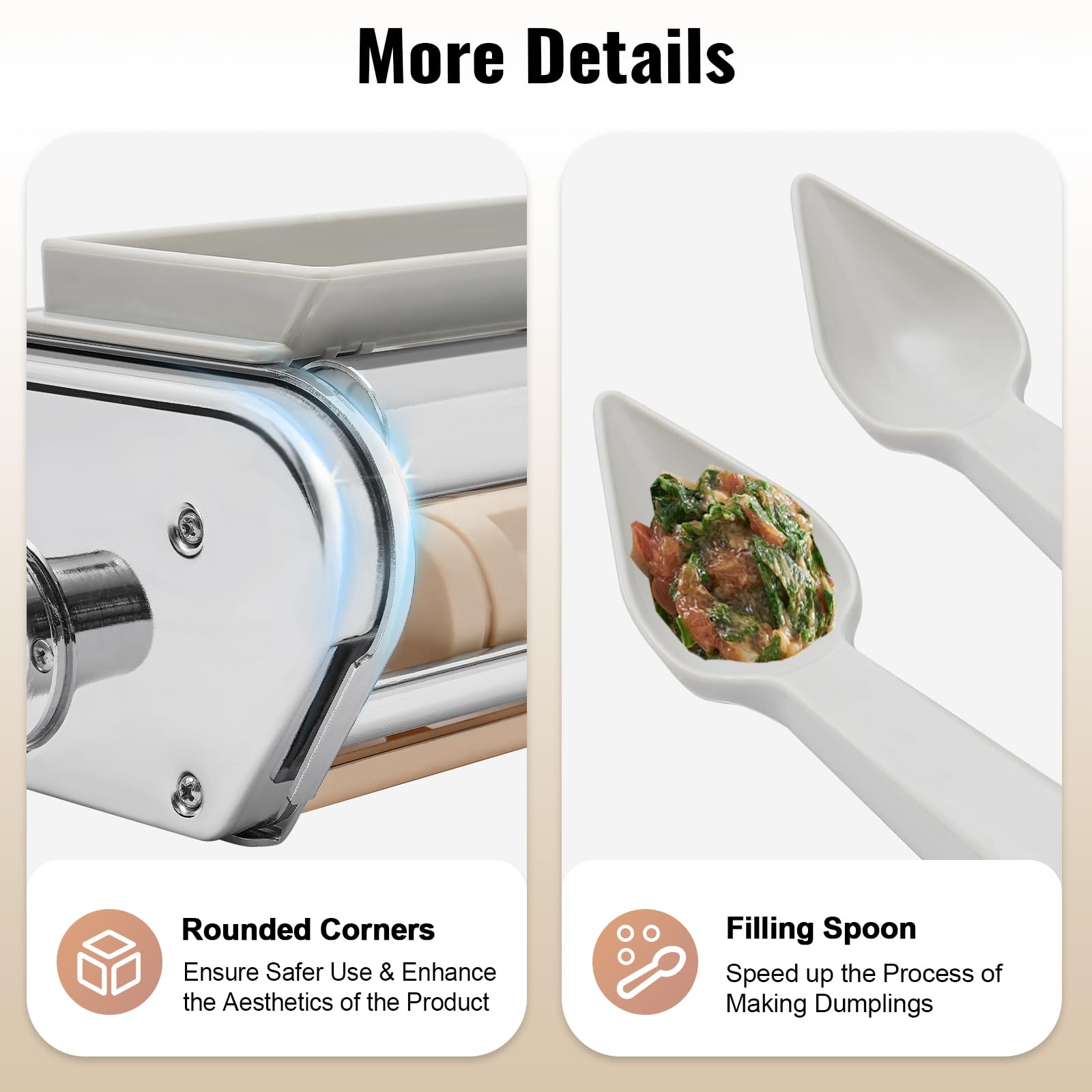 CAIHAOA Ravioli Maker Attachment, Stainless Steel Stand Mixer Dumpling Maker, Pratical Kitchen Tool, Ergonomic Design, Kitchen Stand Mixer for Home, Kitchen, Restaurant, Dumpling store