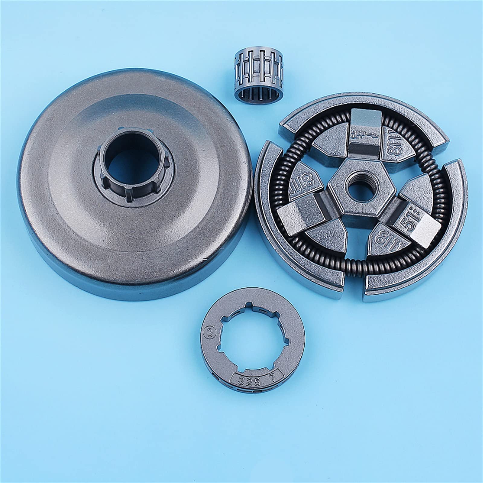 Kit de cojinete de aguja de tambor de embrague de piñón de llanta 325 apto for Husqvarna 50 51 55 154 254 EU1 Rancher EPA motosierra repuestos