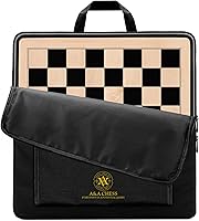 Vista 19 de A&A Tablero de Ajedrez Profesional de Madera de Torneo de 21.25"/Madera de Ébano e Incrustaciones de Arce / Cuadrados de 2.25" con Notación