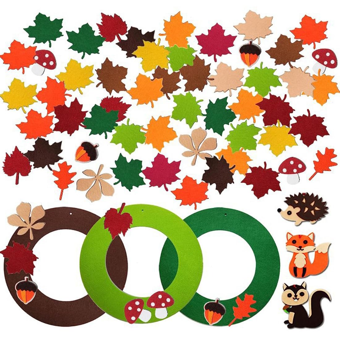 Lyivisk Kit fai da te Autunno per Bambini, Feltro Animale Fai da te
