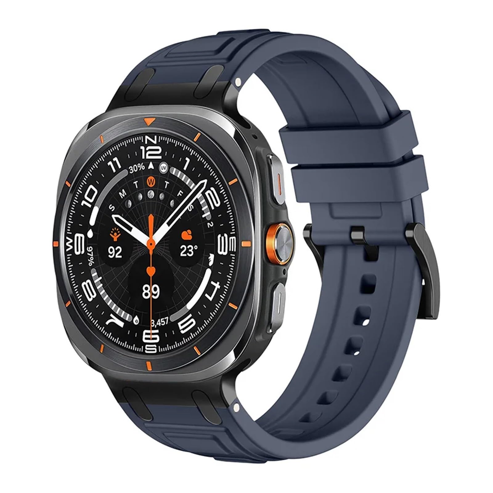 Bracelet Galaxy 7 Ultra 47mm sans interstice en silicone doux - 7