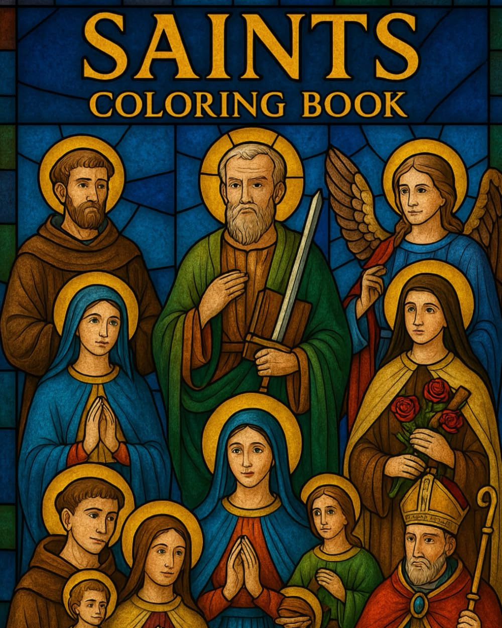 Saints Coloring Book: A Catholic Coloring Book for All Ages Featuring Holy Men and Women of the Church
