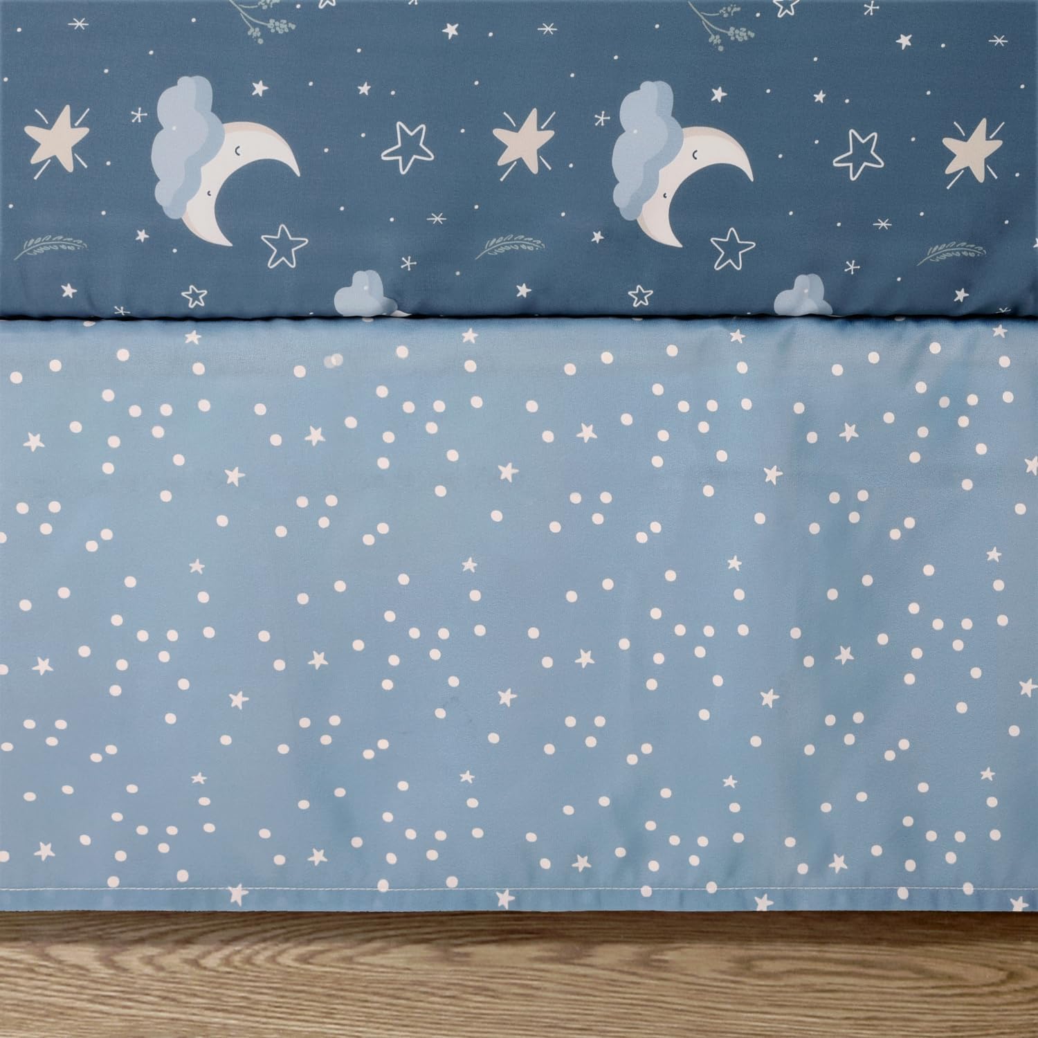 The Peanutshell 3 Piece Celestial Serenity Baby Crib Bedding Set Boy Nursery Decor Boy Crib Comforter Set, Boho Neutral Quilt and Accessories, Gender Neutral